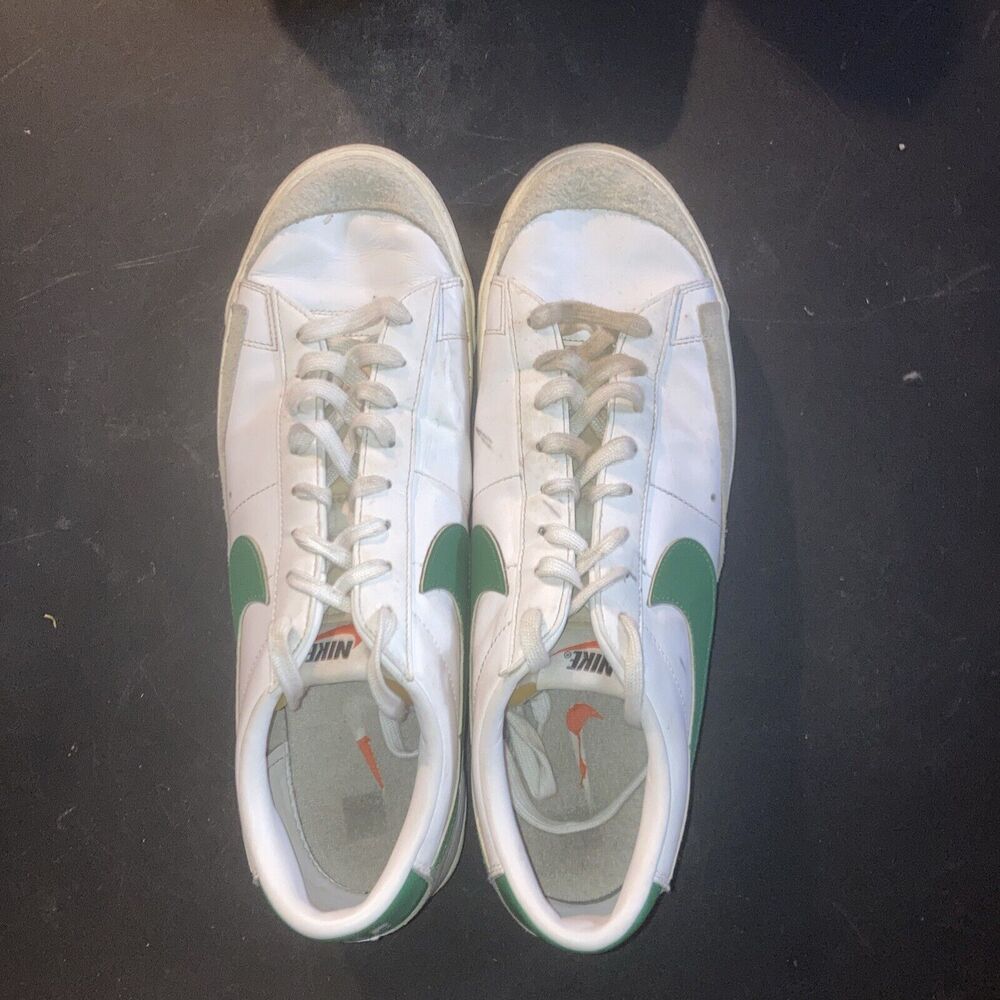 Nike Blazer Low '77 Men's size 14 shoes White / Pine Green DA6364 115 See Pics